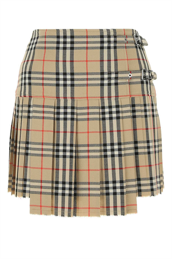 Burberry 100% Wool skirt in beige