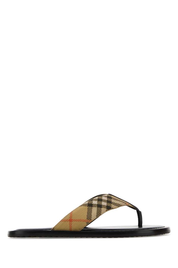 Embroidered Fabric Pavilion Thong Slippers Sandipcheck Polyamide (nylon) Polyester