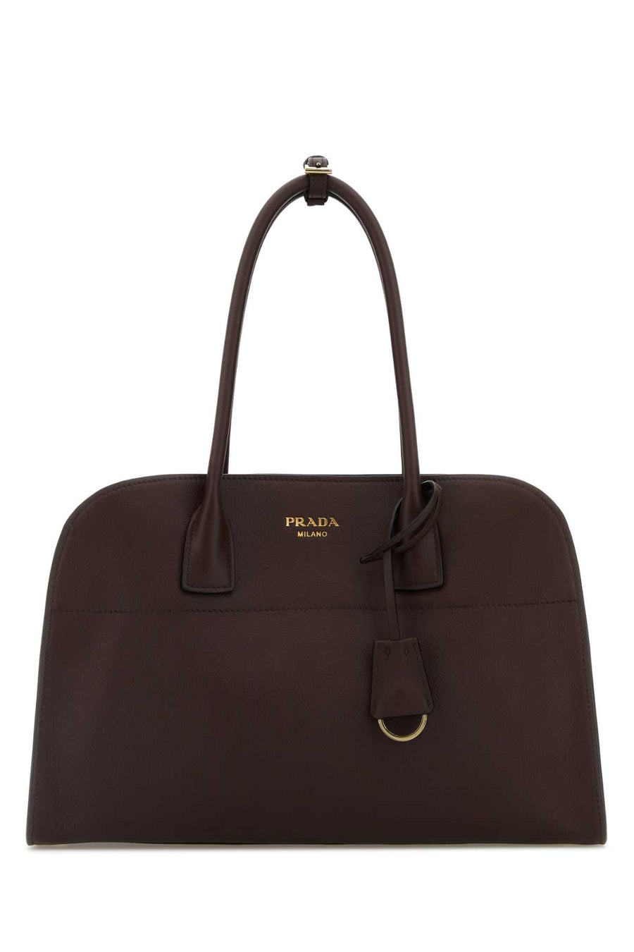 Prada 100% calfskin leather shoulder bag in brown