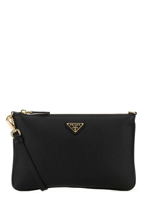 Prada Exterior: 100% Leather crossbody bag in black