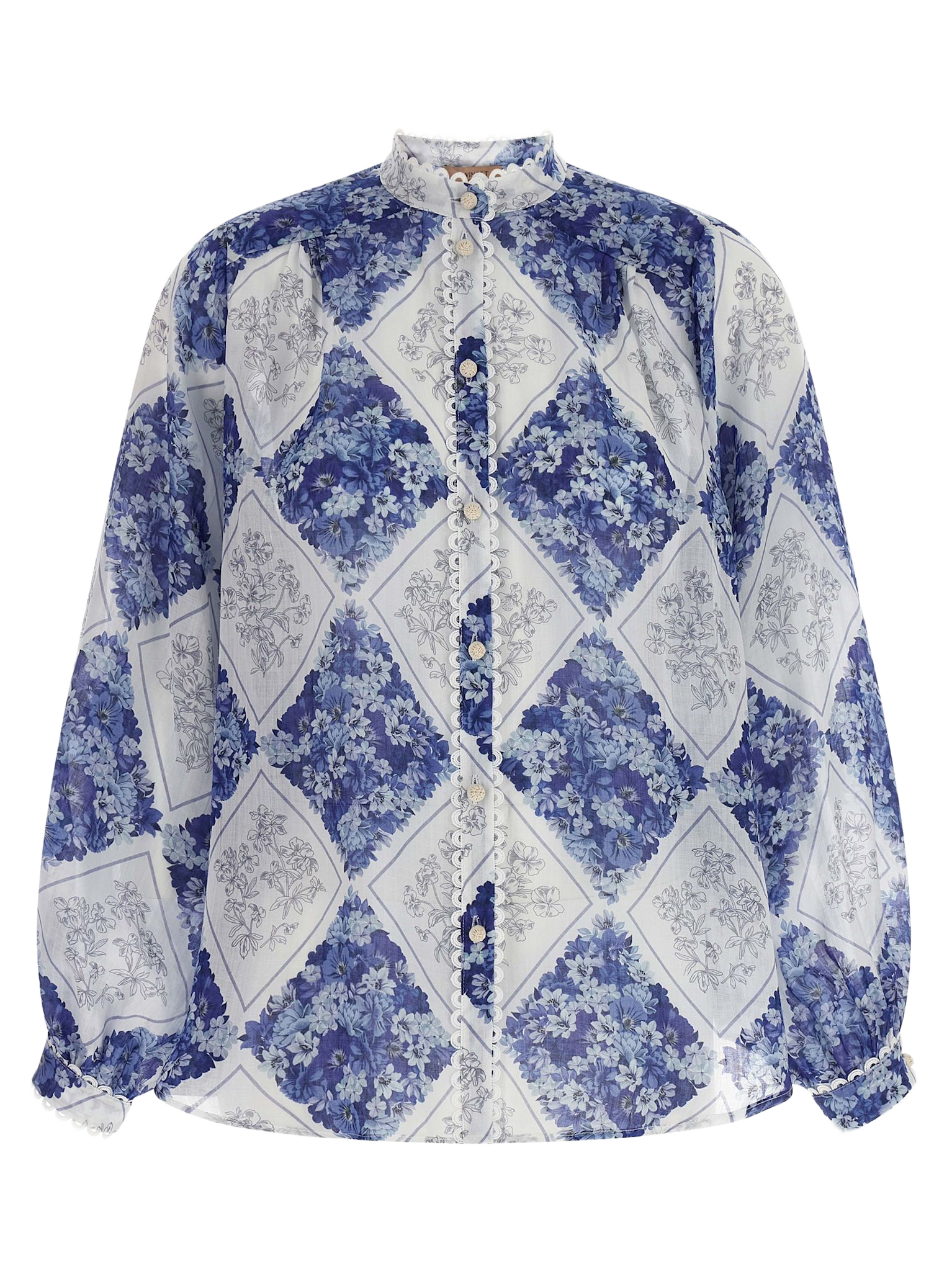 Ramie shirt Multicolor Rays Shirt, Blouse
