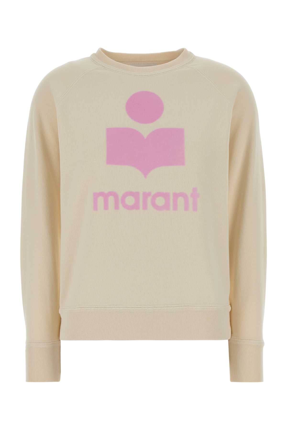 Ivory Cotton Blend Millyny Sweatshirt Ecru/pink Felpe