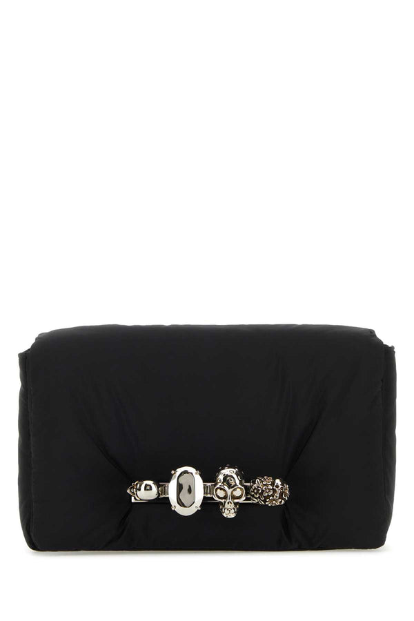 Alexander McQueen Exterior: 100% Nylon belt bag in black