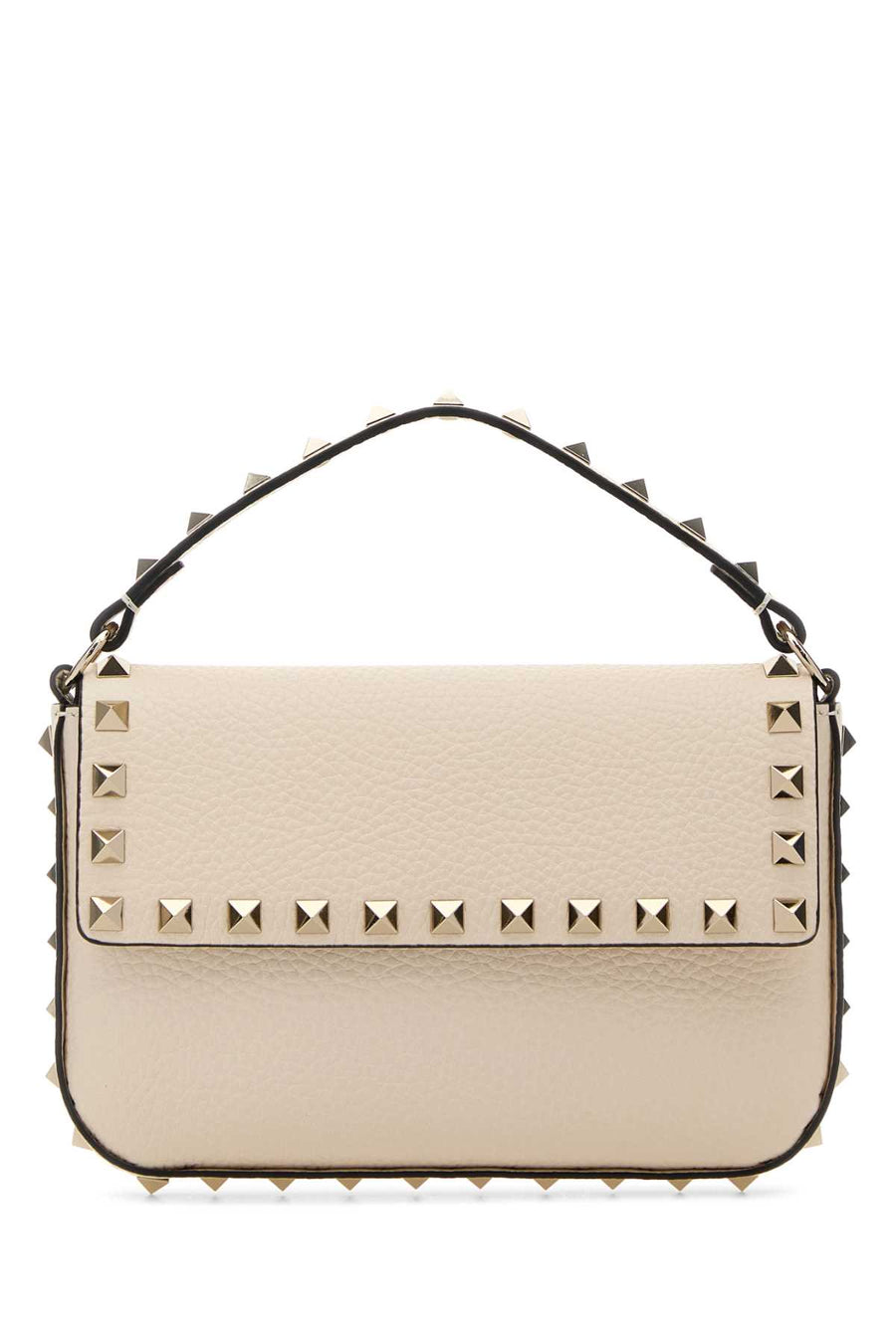 Valentino Garavani Rockstud Leather shoulder bag in beige