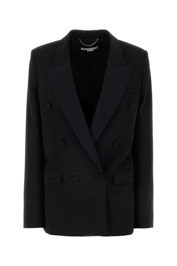 Stella McCartney Exterior: 97% Wool 3% Elastane; Lining: 65% Viscose 35% Cotton blazer in black