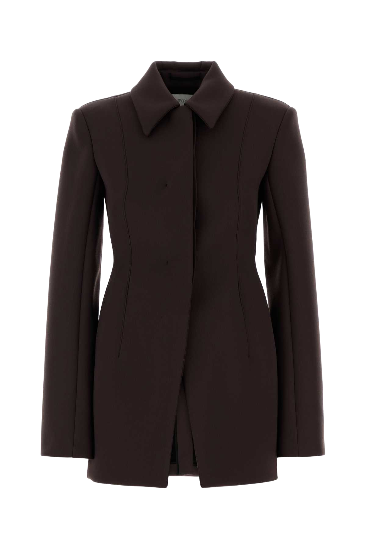 Aubergine Polyester Blend Bacio1234 Blazer Caffe` Giacche E Gilet