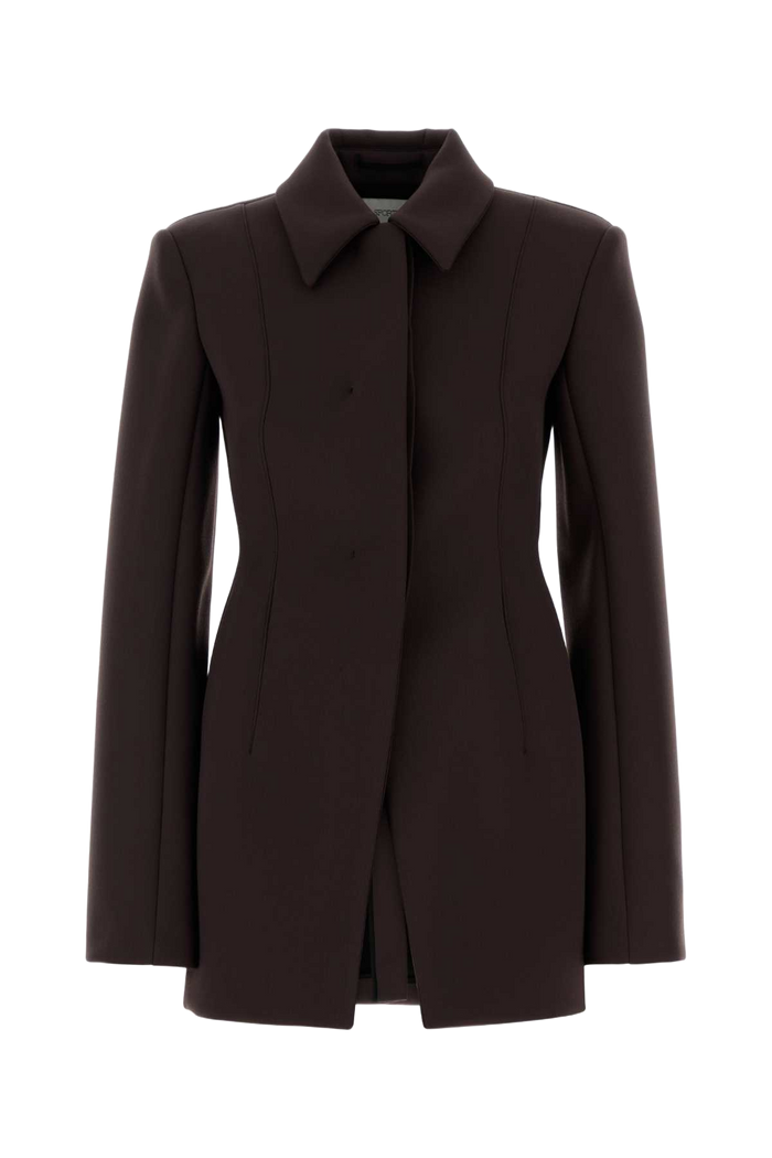 Aubergine Polyester Blend Bacio1234 Blazer Caffe` Giacche E Gilet