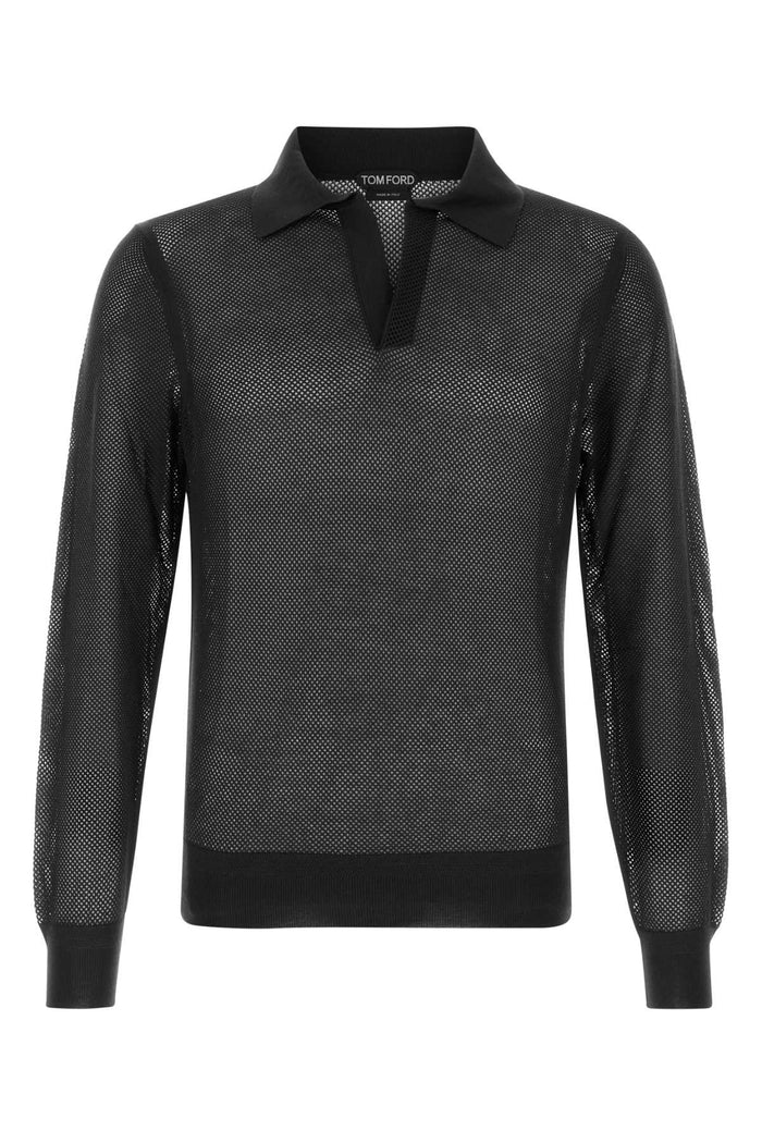 Kpl054ymc046 Naa Black Silk Cotton Polo