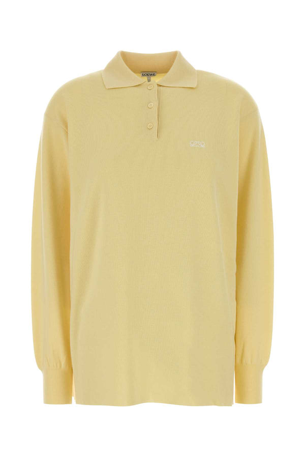 Loewe Lightyellow 67% Cashmere 28% Silk 4% Nylon 1% Elastane polo in yellow
