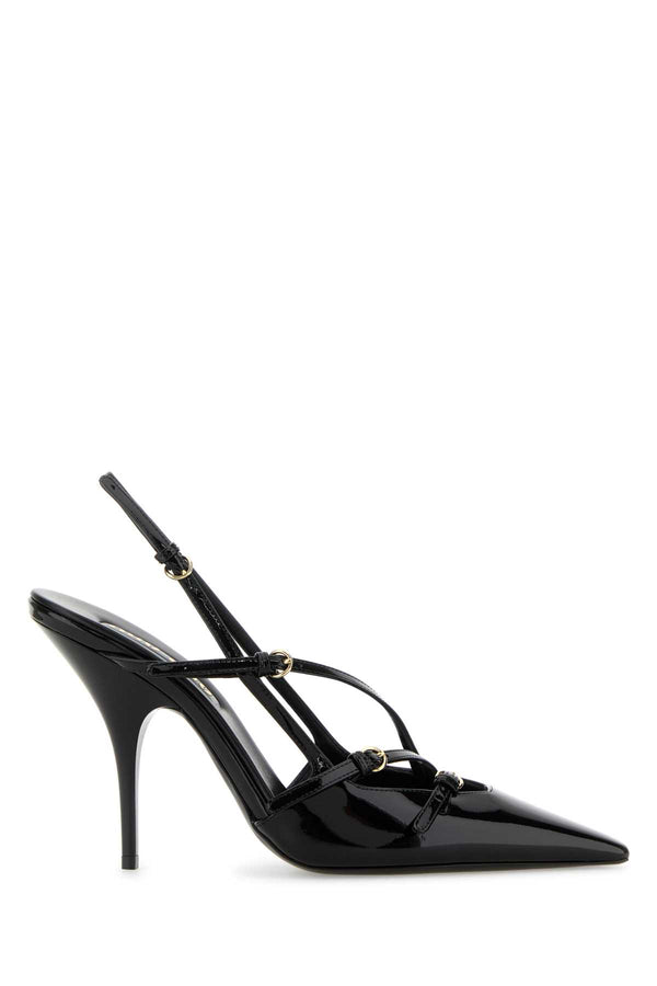 Miu Miu Vitello heel in black