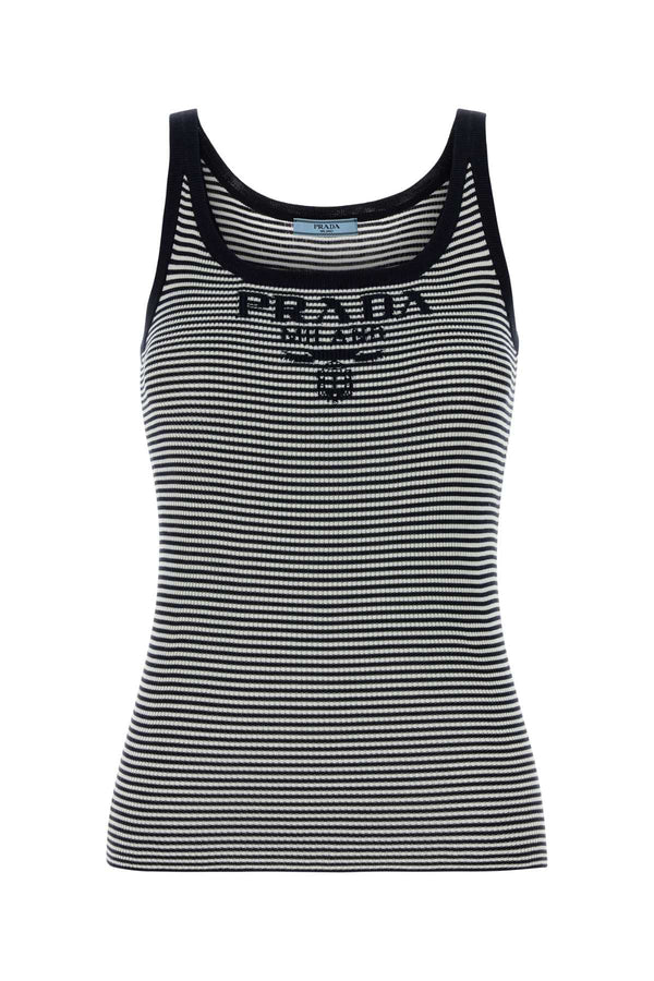 Prada 100% Recycled silk tank top in multicolor