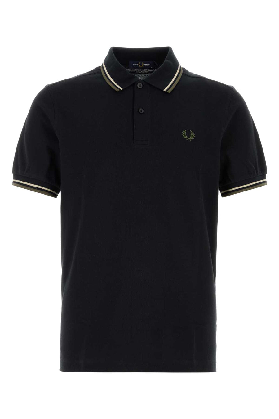 Fred Perry Twin 100% Cotton polo shirt in black