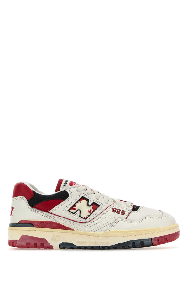 New Balance Exterior: 100% Leather; Interior: 100% Leather sneaker in beige