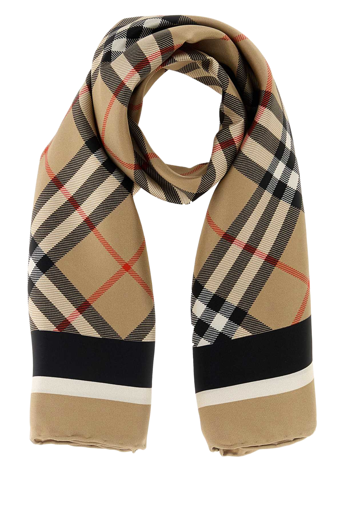Printed Silk Foulard Sandpeatsilver Mulberry Sciarpe E