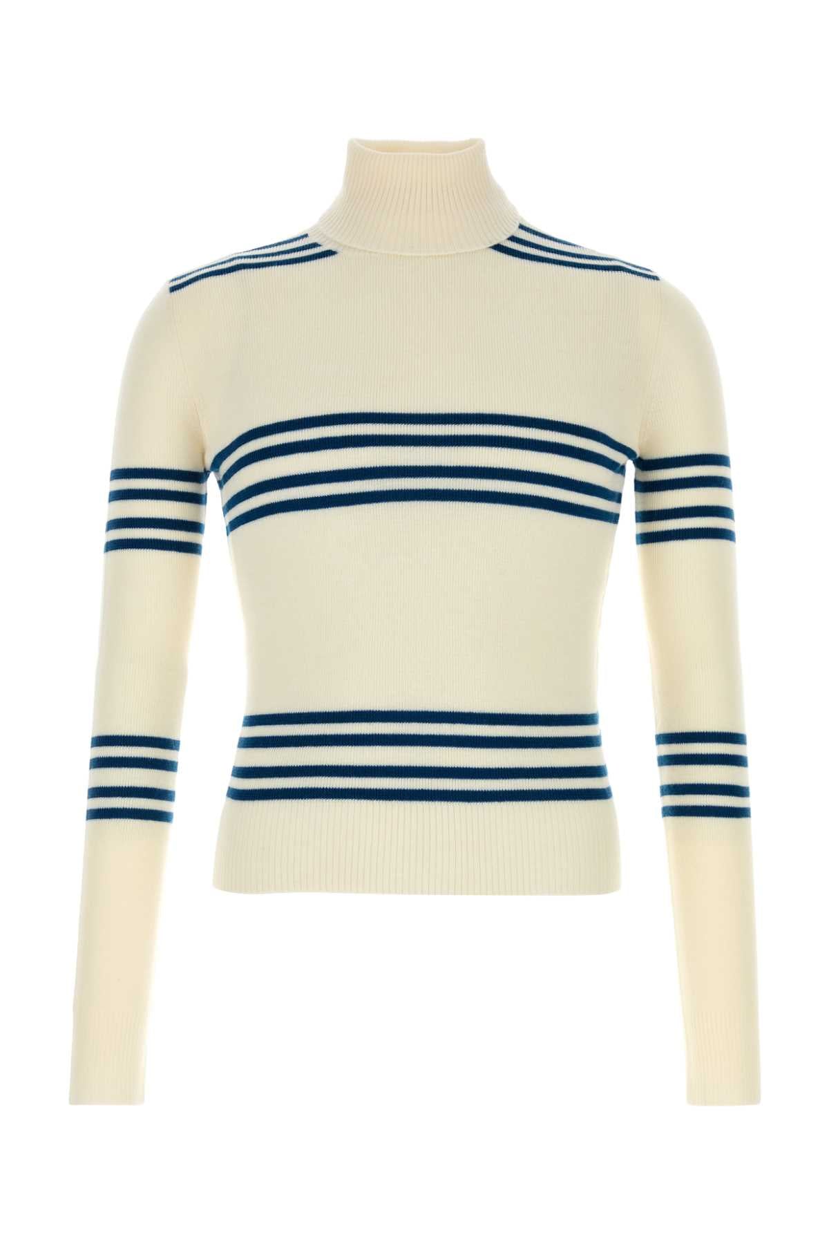 Embroidered Wool Sweater Naturaleottanio Maglieria