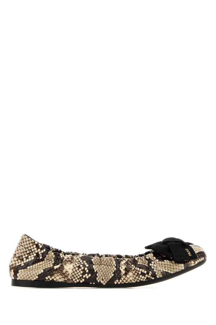 Printed Leather Ballerinas Roccia Ballerine