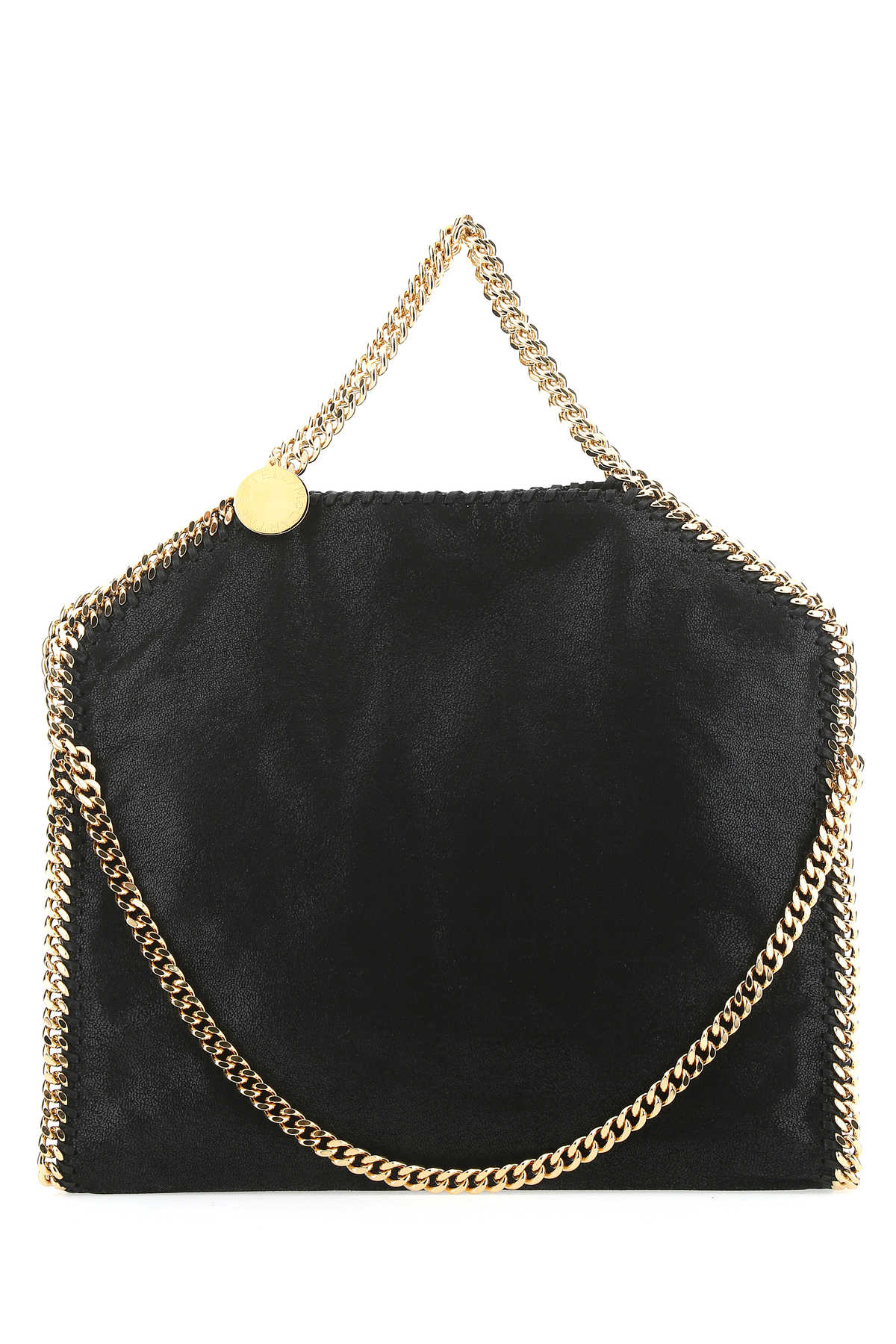 Black Shaggy Deer Falabella Fold Over Handbag 1000 Polyester Borse A Mano