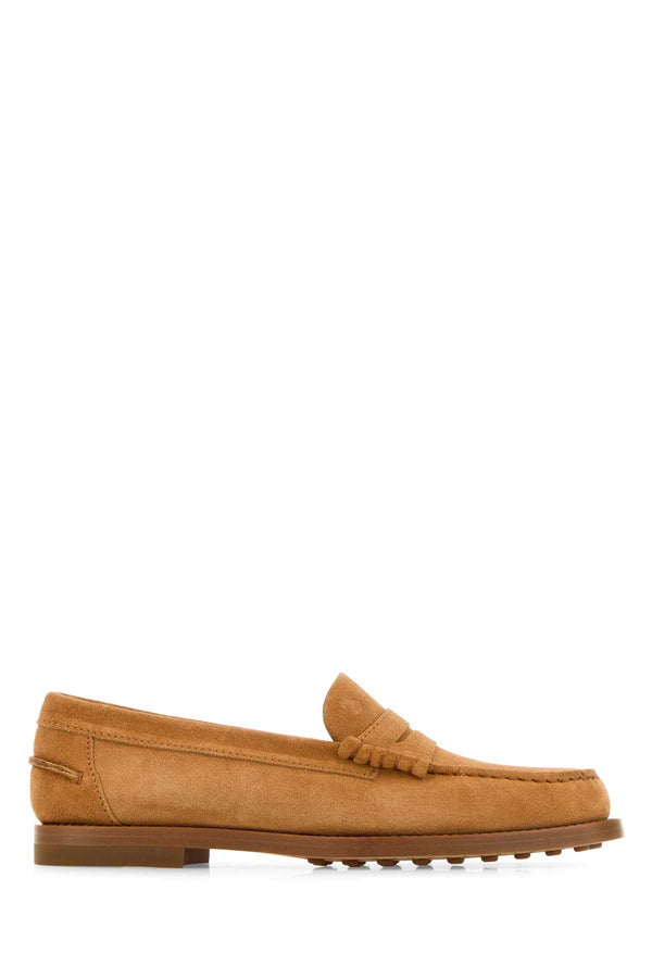 Tod's Exterior: 100% Suede loafer in camel