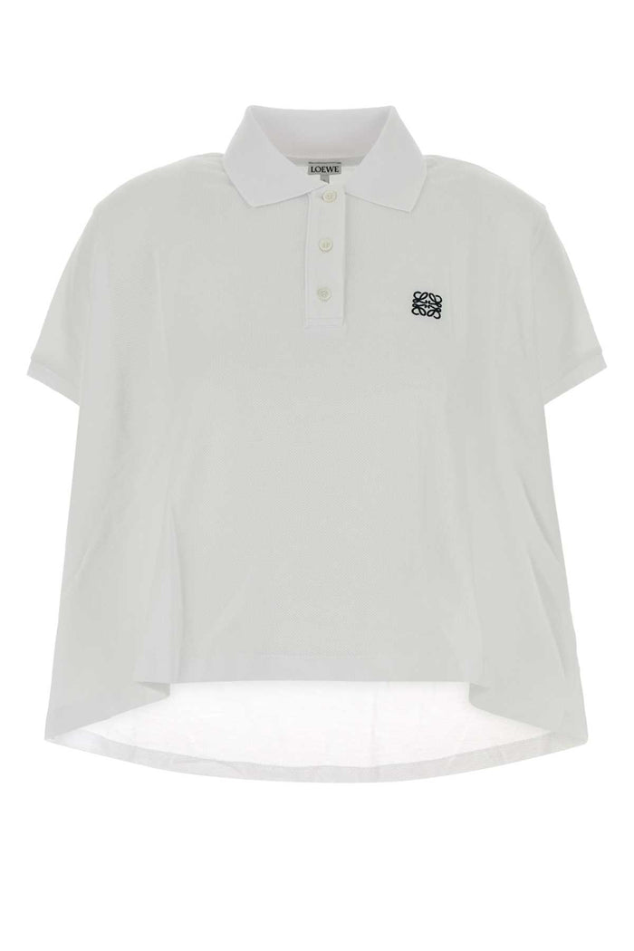 White Piquet Polo Shirt Exterior: Cotton
