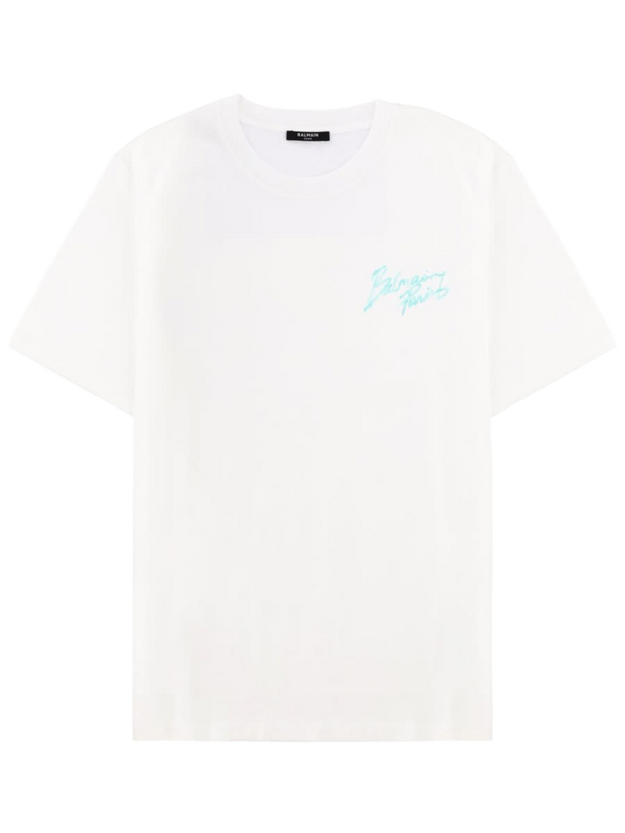 T-Shirt With Logo White Cotton T-shirts