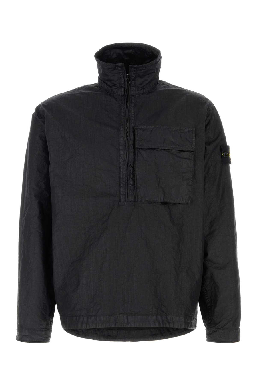 Stone Island 100% polyamide nylon overshirt in black