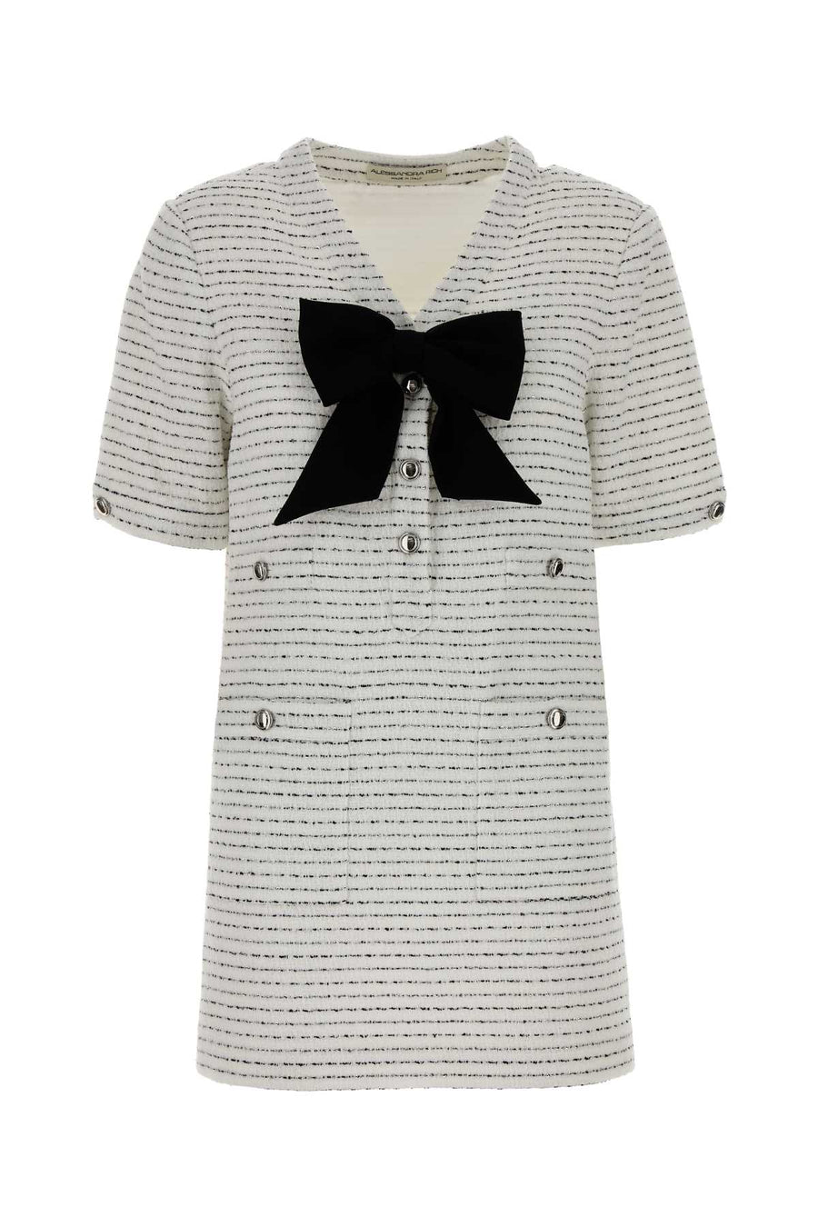 Alessandra Rich 55% Nylon dress in cream