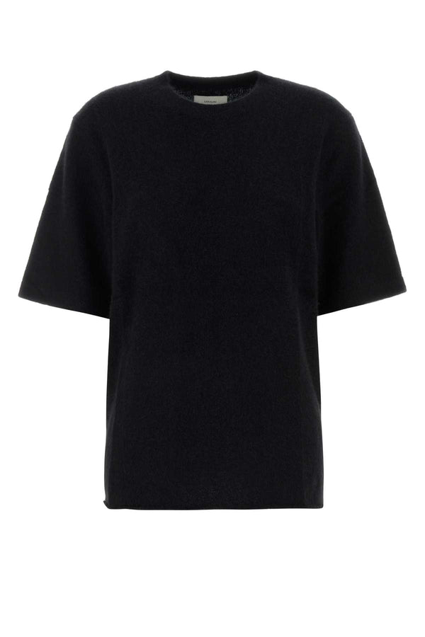 Loulou De Saison Short 50% Wool 40% Yak 10% Nylon sweater in black