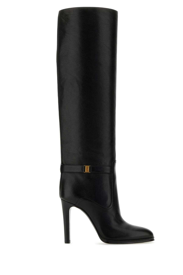 Saint Laurent Boot Exterior: 100% Calf boot in black