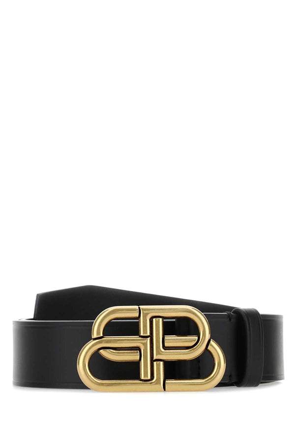 Balenciaga Domesticated calf leather belt in black