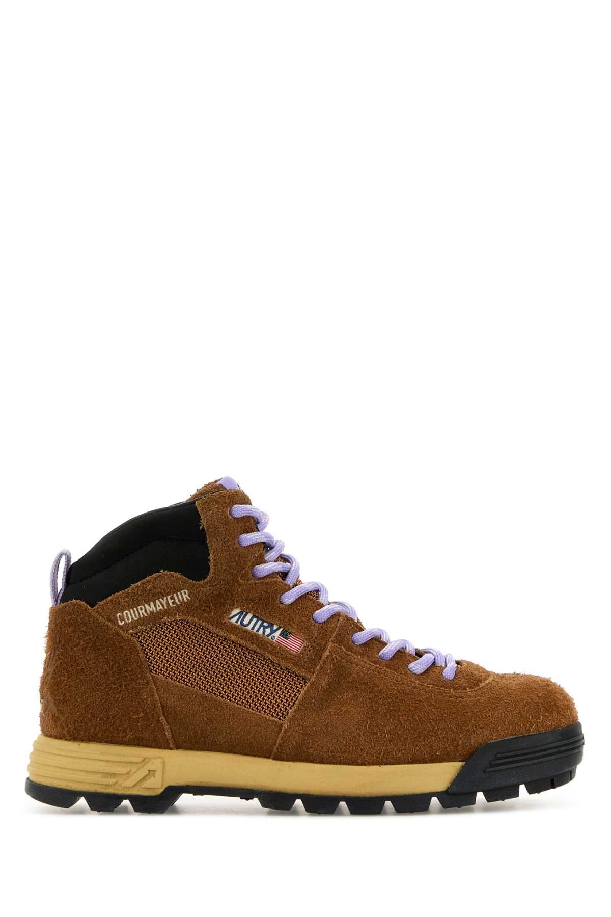 Brown Suede Malga Sneakers Nd03 Stivali