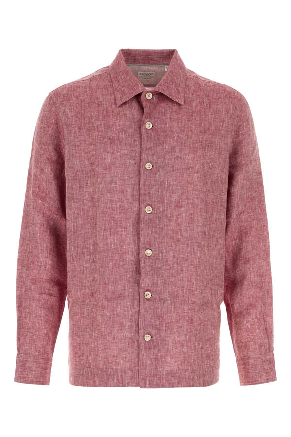 Brunello Cucinelli 100% Linen shirt in purple
