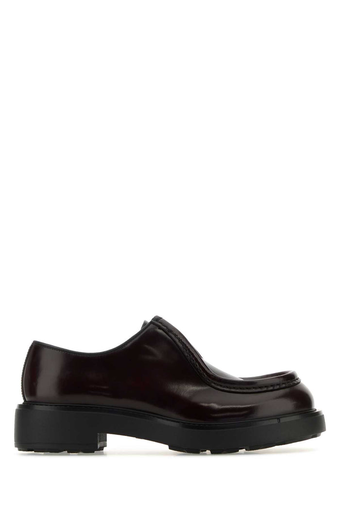 Grape Leather Diapason Lace-Up Shoes Cordovan Vitello Scarpe Stringate