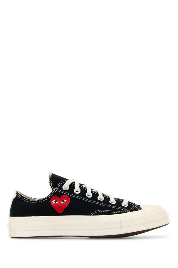 Comme Des Garcons Play 100% Cotton sneaker in black