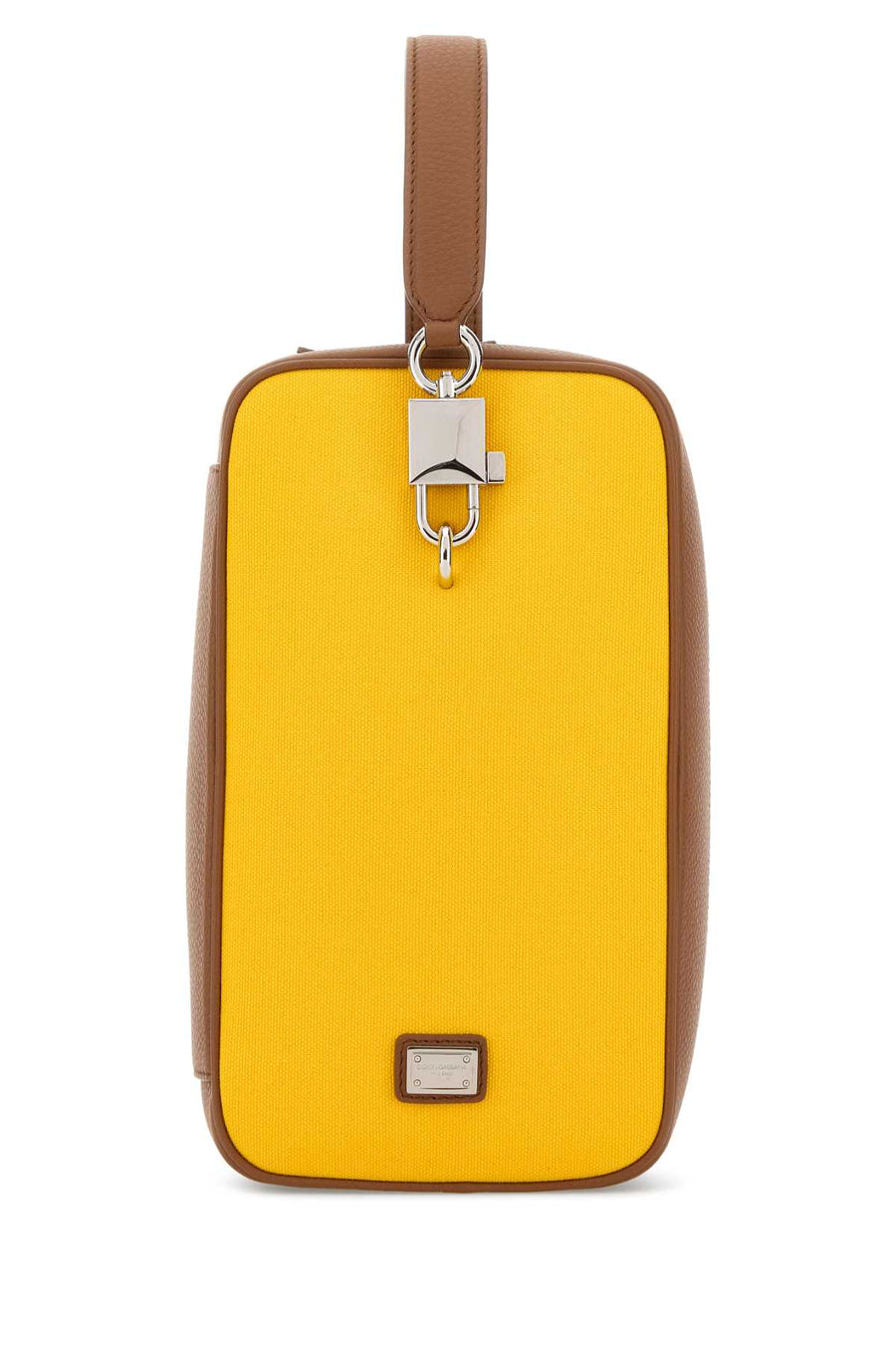 Dolce & Gabbana Exterior: 100% Calf top handle bag in yellow