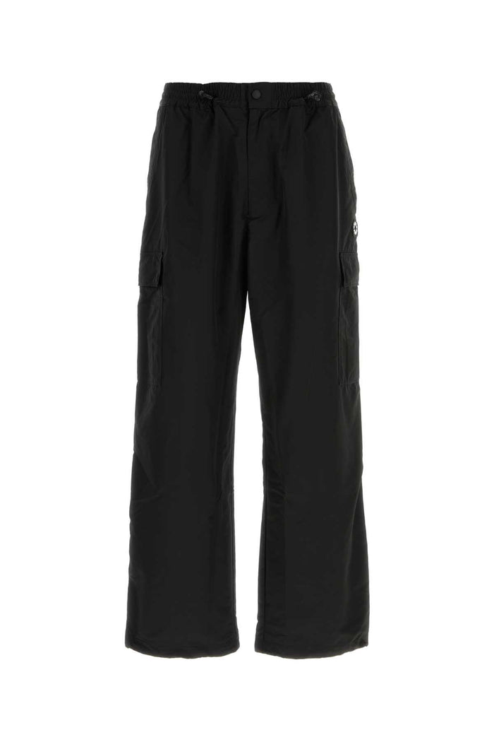 Black Nylon Blend Cargo Pant Exterior: Polyester Pantaloni