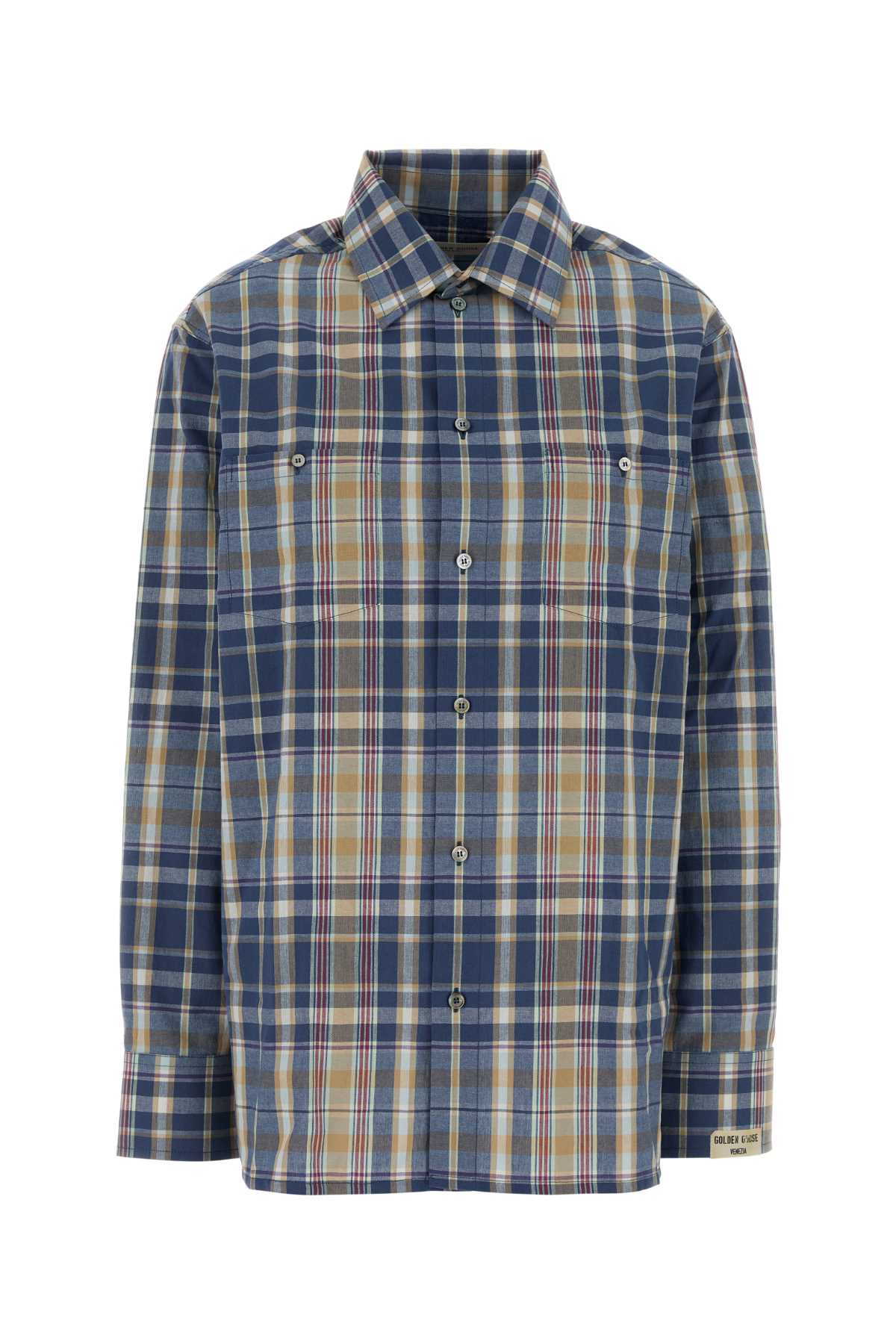 Embroidered Cotton Shirt Newwheatindigoblueoldred Exterior: Camicie
