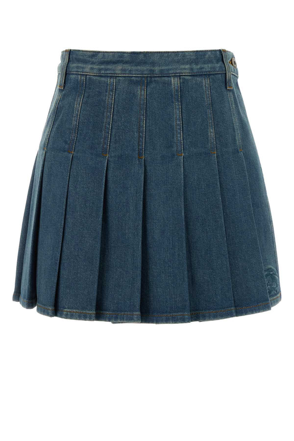 Burberry 98% Cotton skirt in blue