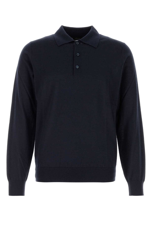 Brioni 70% Cashmere polo in navy