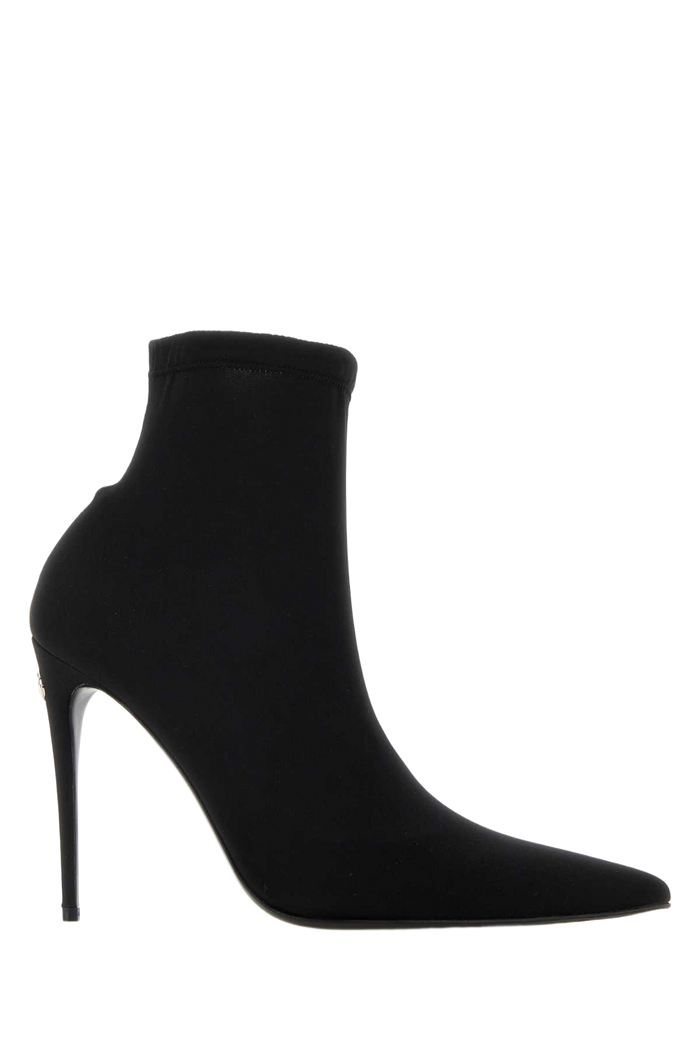 Black Fabric Ankle Boots Nero Stivali