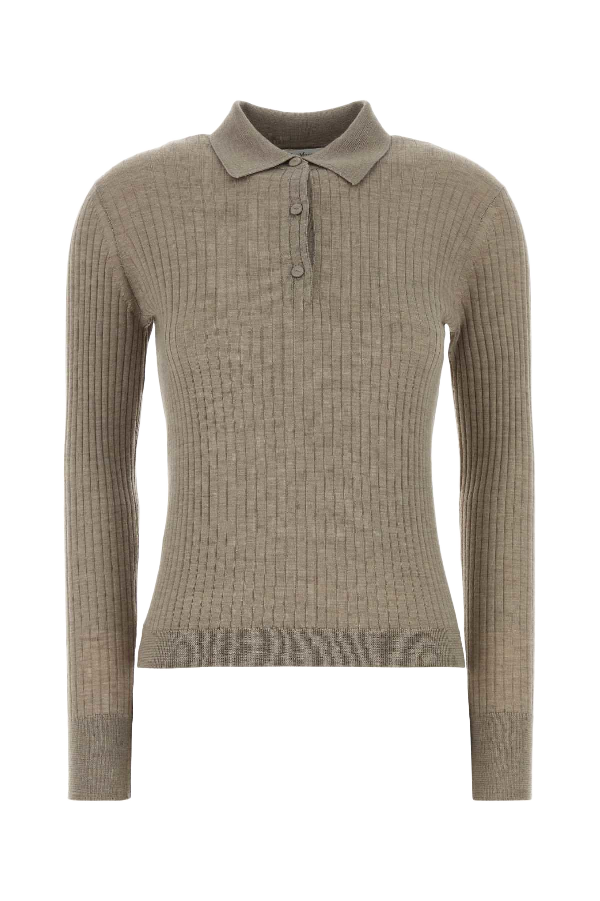 Dove Grey Cashmere Blend Gitano Polo Shirt Marrone Chiaro Exterior: Seta