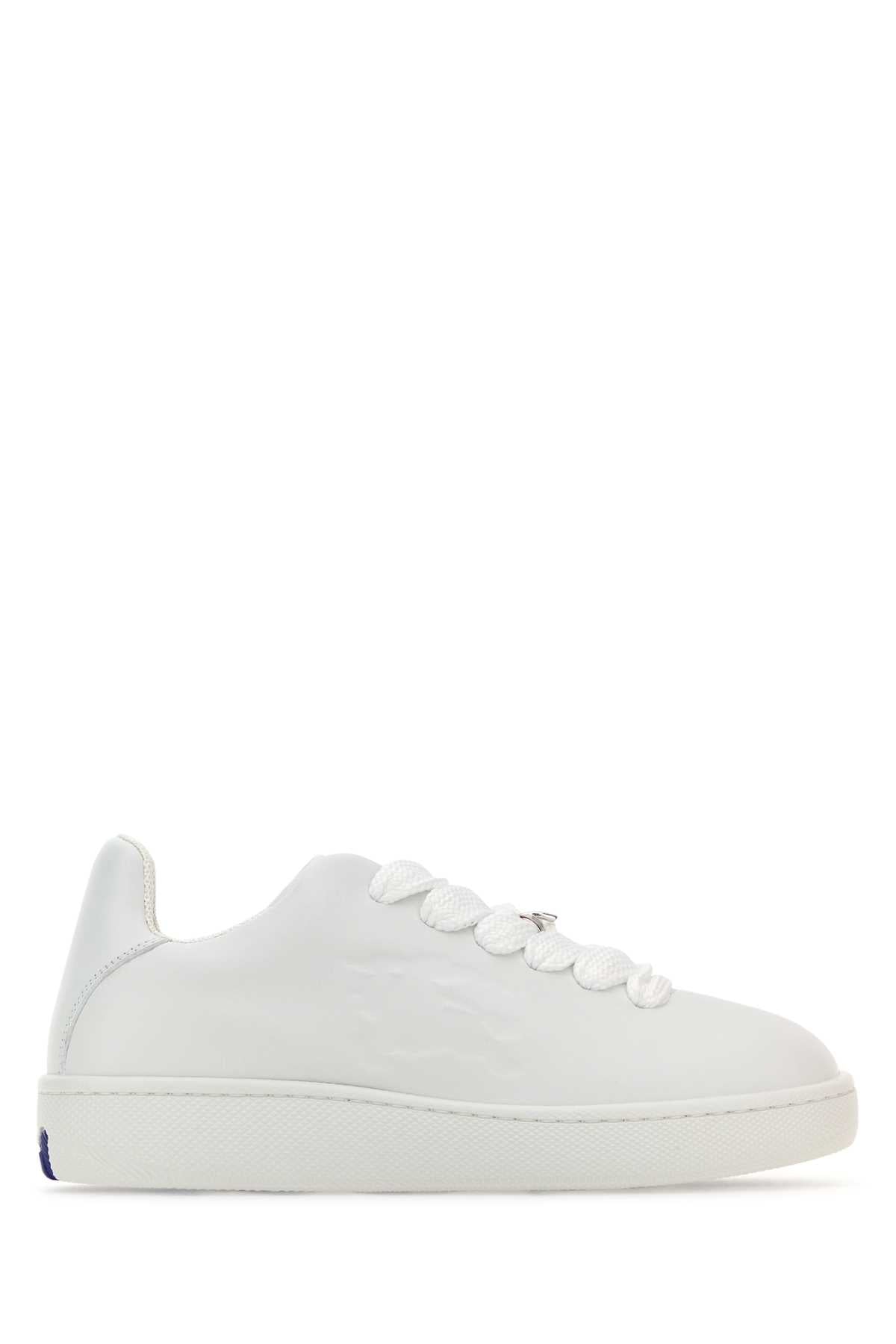 White Leather Box Sneakers