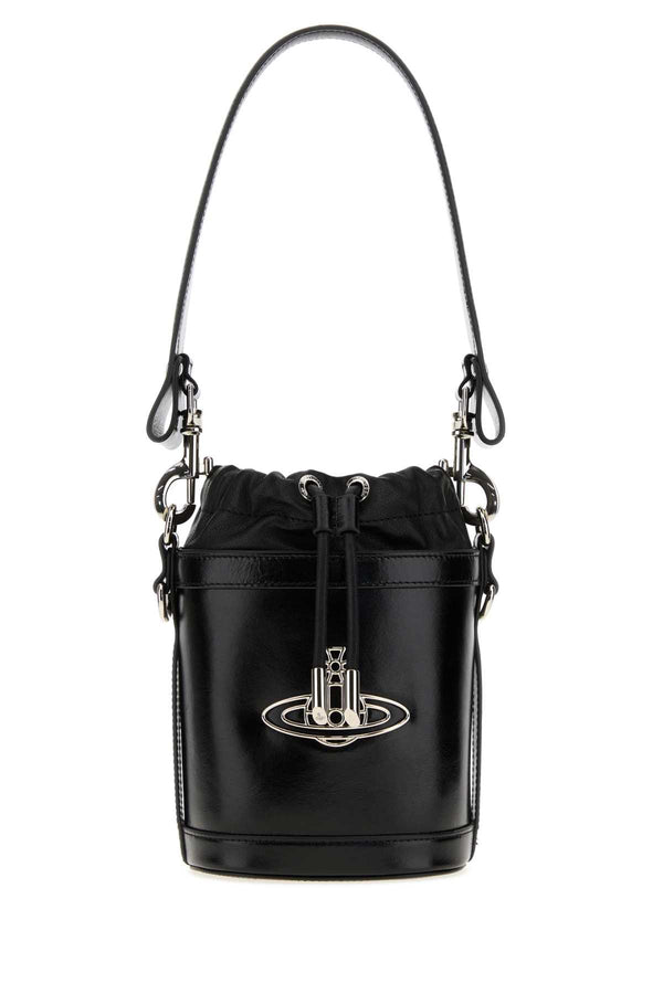 Vivienne Westwood Bucket Exterior: 100% Nappa leather bucket bag in black