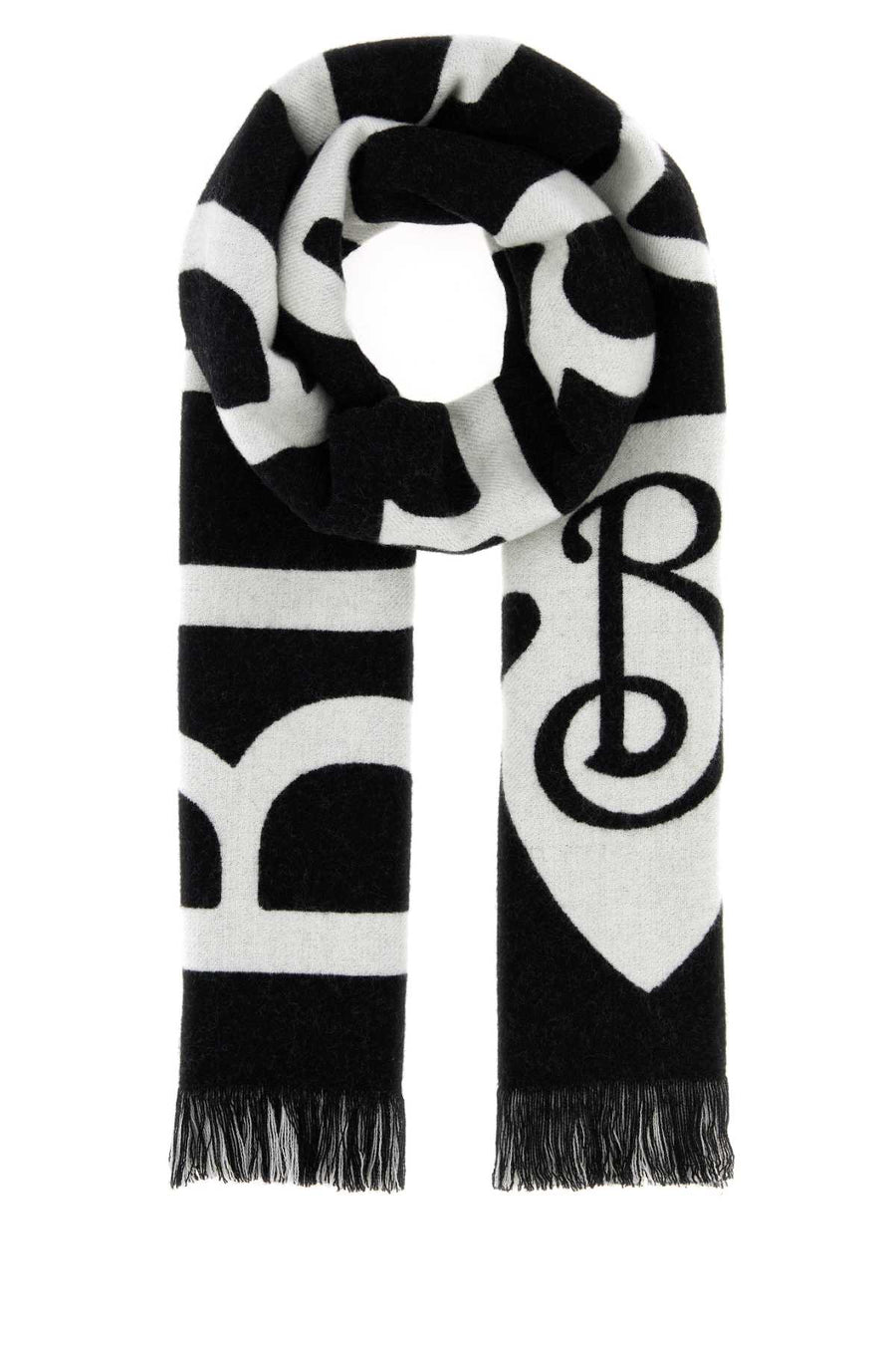 Burberry 100% Wool scarf in black