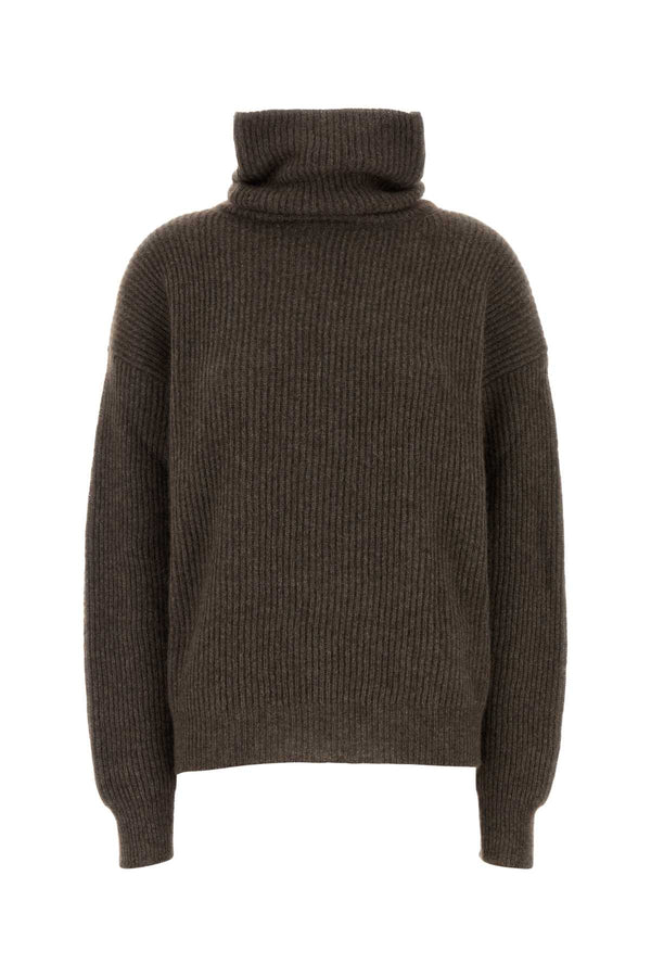 Uma Wang Neck 100% Wool sweater in brown