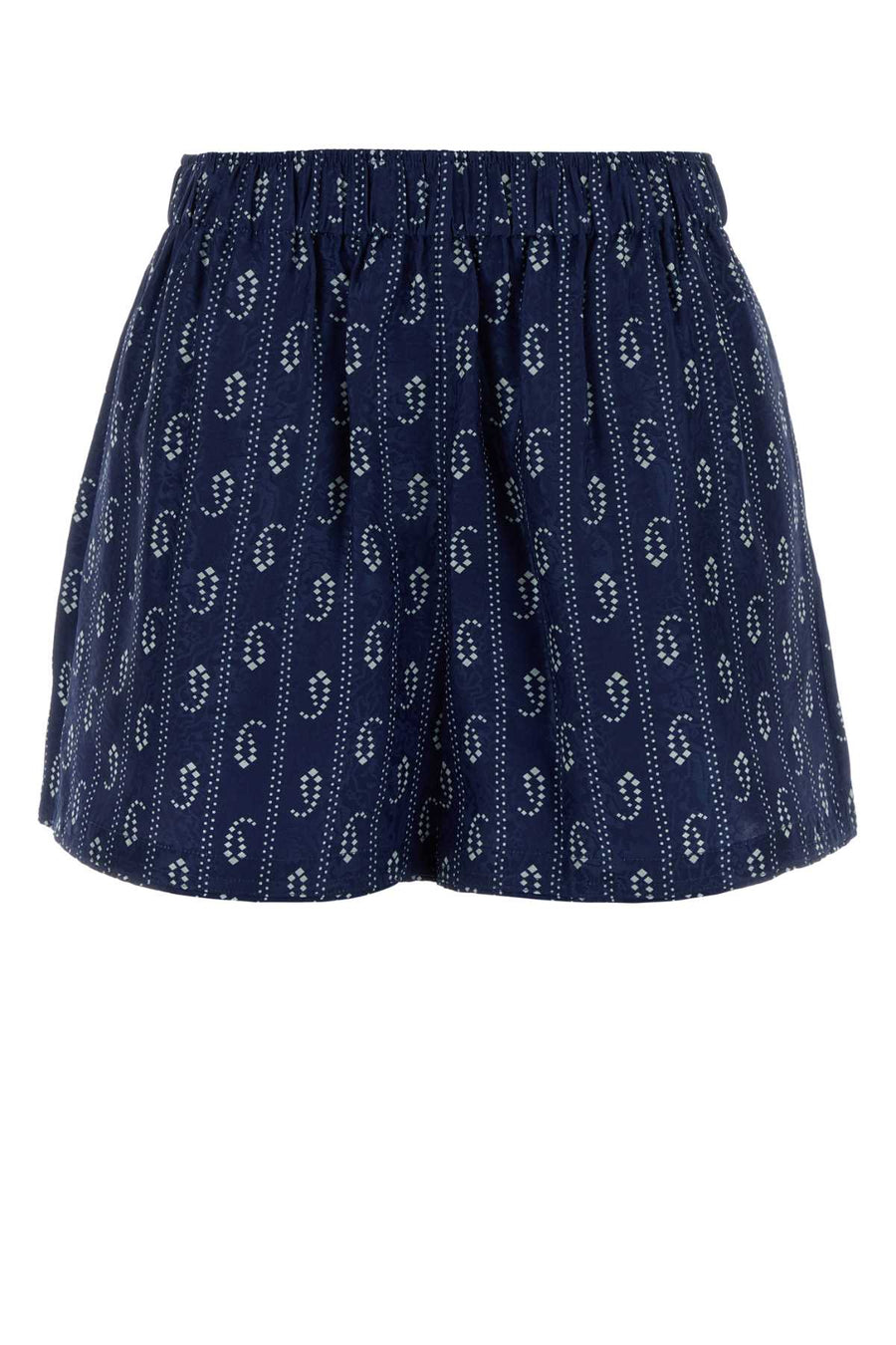 Tory Burch Pasley 60% Viscose 40% Silk shorts in navy