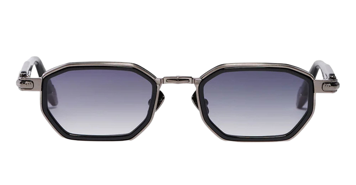 Axel - C420 Shiny Black Brushed Ruthenium Nd Metal Sunglasses
