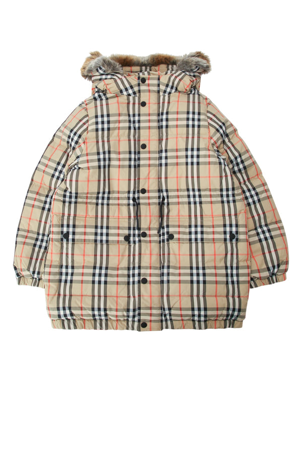 Burberry Jr Franklin 91% Acrylic down jacket in beige