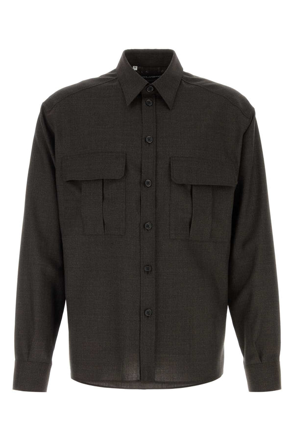 Dolce & Gabbana 100% Wool-Viscose blend shirt in gray
