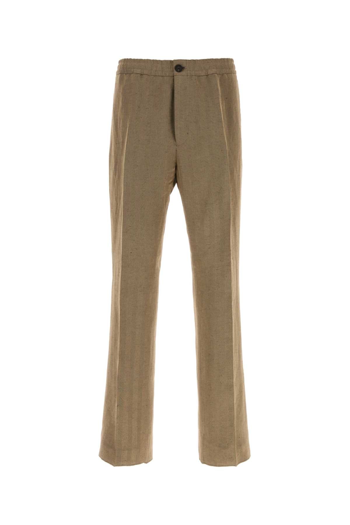 Cappuccino Linen Blend Pant Expressosafari Exterior: Viscose Pantaloni