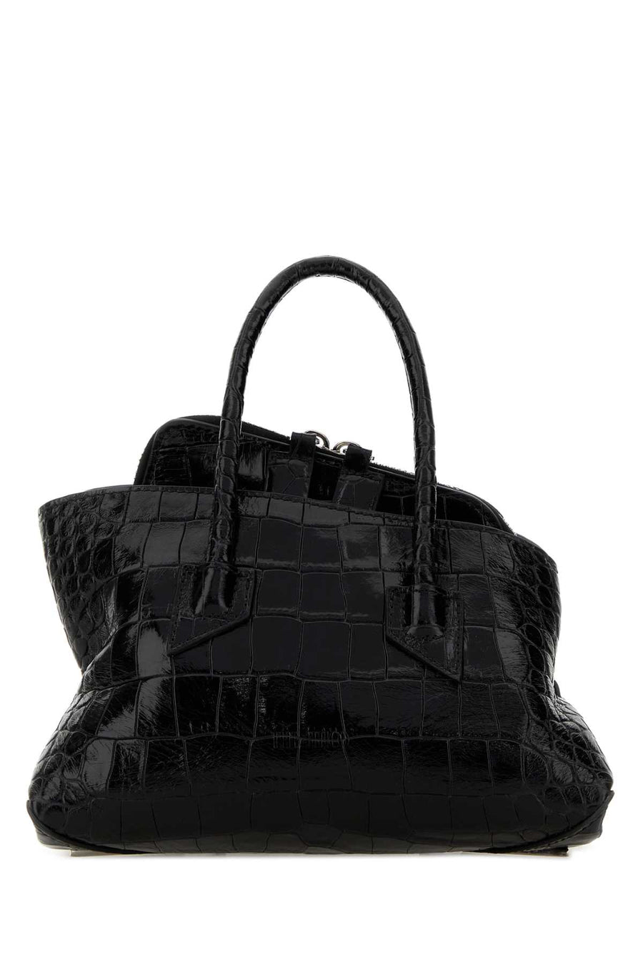 The Attico Exterior: 100% Calf shoulder bag in black